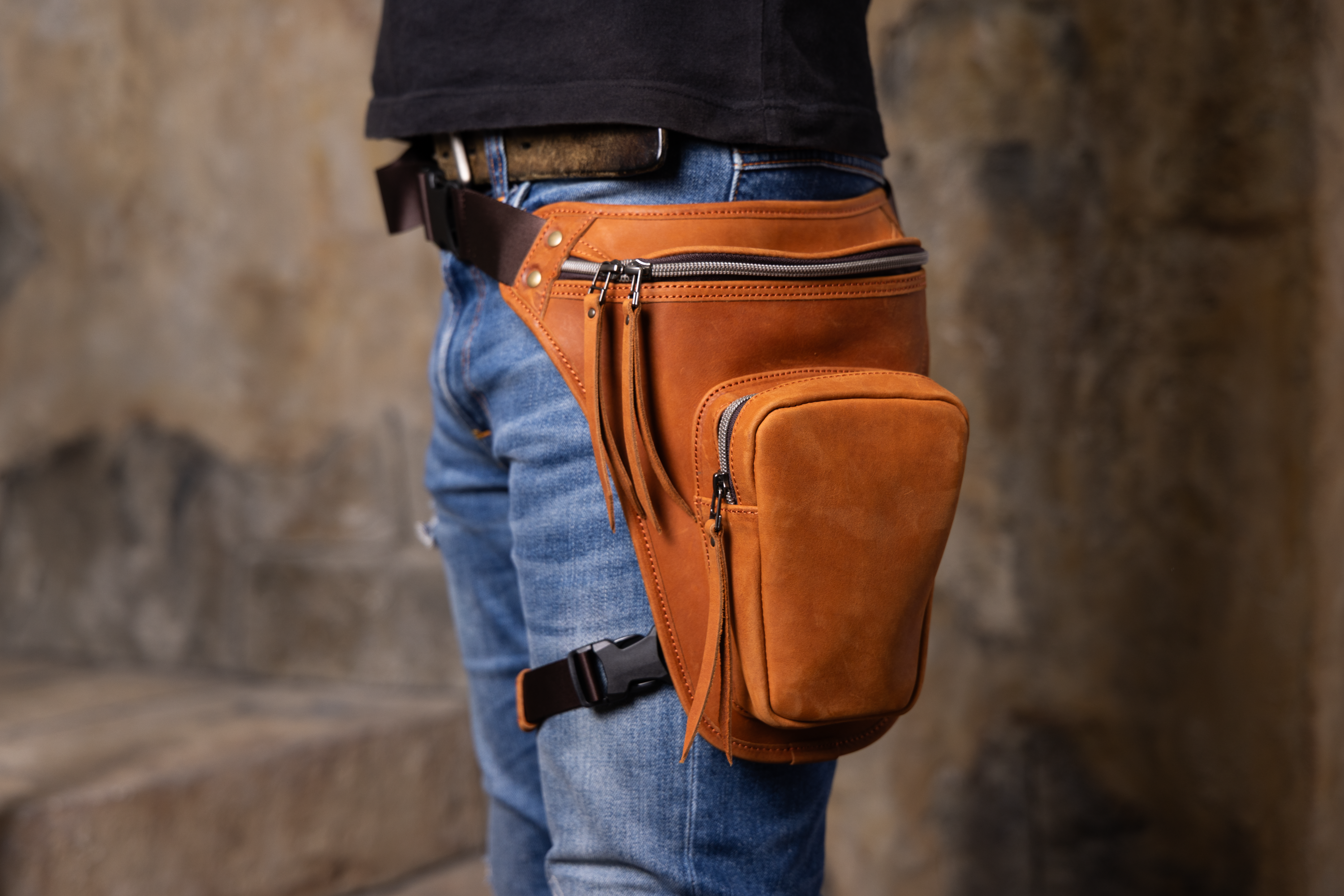 Motorcycle Leg Bag（BLK）