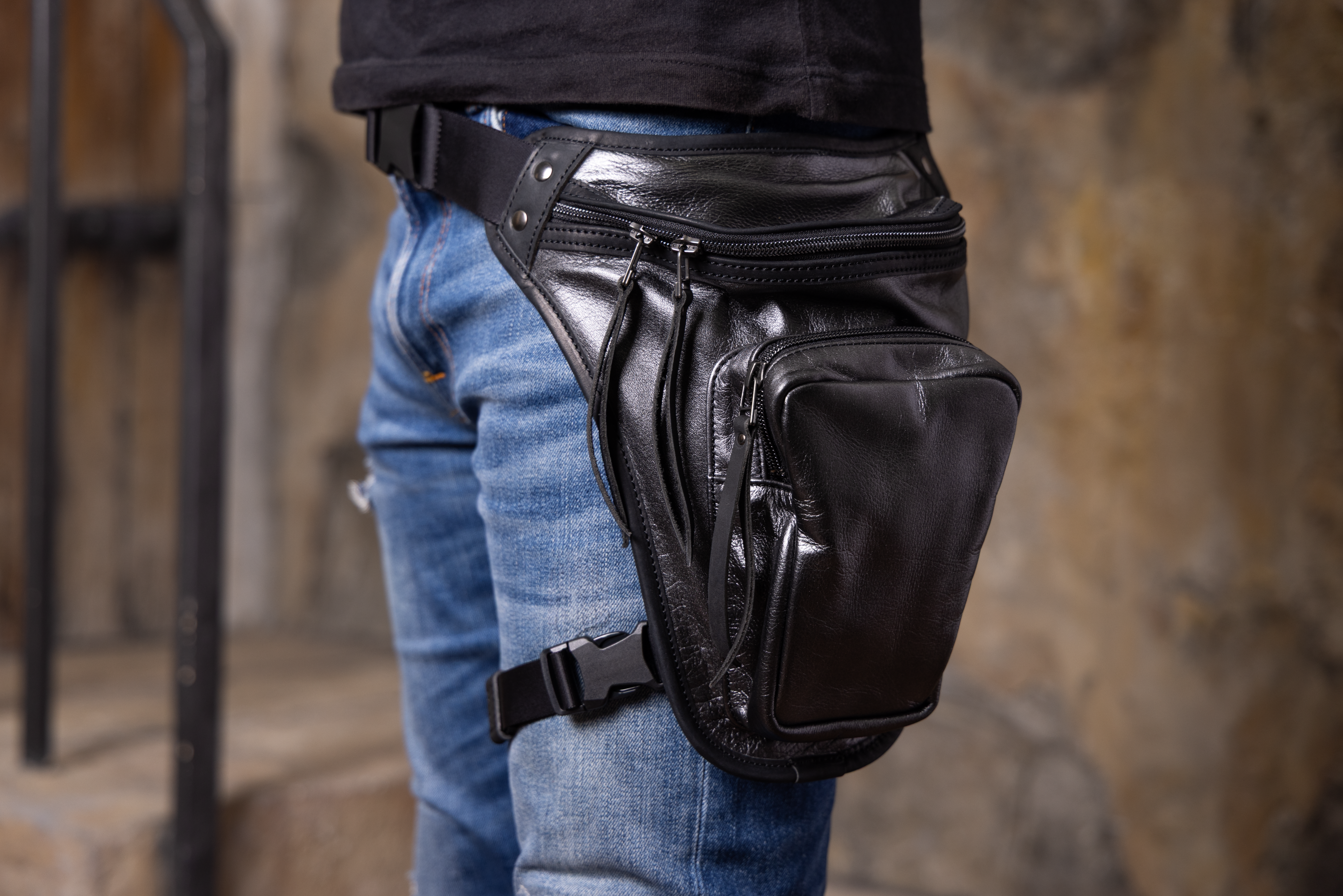 Motorcycle Leg Bag（SMOKE SILVER）